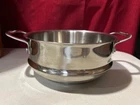 Cuisinart Stainless Steel Steamer Strainer Insert Model 6116-20S Double Handle Used. Price: $20.00.