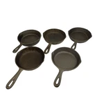 Vtg Cast Iron Frying Skillets 6.5 Small Round Country Cooking Used. Price: $74.95.