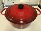 Le Creuset 30CM Signature Cast Iron Risotto Pot -red New Without Box. Price: $300.00.
