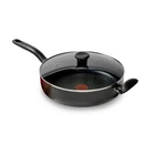 T-fal 5QT Saute Pan With Lid Simply Nonstick Cookware Black New. Price: $19.99.
