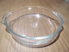 Anchor Hocking Fire #429 Vintage 9" Clear Glass Dish With Handles Used. Price: $9.55.