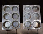 Vtg Mirro "finest Aluminum" Muffin/cupcake Baking Pan 6-HOLE Trays Set Of 2 Used. Price: $12.95.