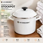 Le Creuset Enamel On Steel Stockpot With Lid Qt. White 22 Cm 8.5 In 7.6 New. Price: $117.95.