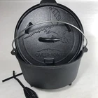 Overmont Cast Iron Dutch Oven Pre Seasoned Footed Lid Skillet Camp Gear Handle New. Price: $54.88.