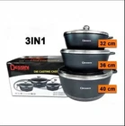 Dessini 32/36/40 Non-stick Granite Casserole For Perfect Cooking Set Of New. Price: $110.00.