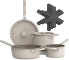 Brand New Bella Ceramic Nonstick 9 Piece Cookware Set Oatmilk. Price: $69.99.
