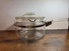 Pyrex Quart Flamewear 6324B Sauce Pan Lid 6324C Vintage Used. Price: $32.00.