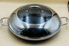 Hexclad Hybrid Nonstick 14-INCH Frying Pan With Tempered Glass Lid Excellent!! Used. Price: $92.65.