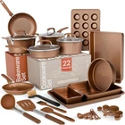 Pots And Pans Set, 22-PIECE Non Stick Cookware & Pieces Golden New. Price: $205.76.