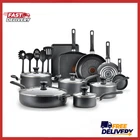 T-fal 20 Piece Cookware Set Non-stick Pots And Pans Grey Kitchen New. Price: $114.99.