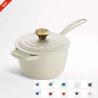 Creuset Signature 1.75-QT. Peche Enameled Cast Iron Saucepan With Lid New. Price: $176.99.