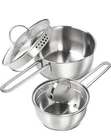 Michelangelo Stainless Steel Saucepan Set 1QT & 2QT With Lids Pour Spout -4PCS New. Price: $38.99.