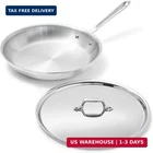 All-clad D3 Stainless Steel 12 Inch Frying Pan With Lid- Made The Usa- O New. Price: $191.92.