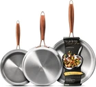 Carote 3-PIECE Tri-ply Stainless Steel Frying Pan Set, Skillet 8"/10"/12"... New. Price: $59.90.