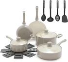 Greenlife 16PC Nonstick Ceramic Cookware Set, Pfas-free, Induction New. Price: $134.98.