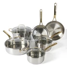 Martha Stewart Castelle 10 Piece 18/8 Durable Stainless Steel Induction Safe ... New. Price: $279.89.