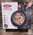 Oxo Softworks Carbon Steel 12" Bbq Pan Removable Handle. Unopened New In Box. Price: $60.03.