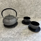 Iwachu Tetsubin Matsu Japan Cast Iron Teapot Trivet & Cups 21OZ Infuse Euc Used. Price: $49.99.
