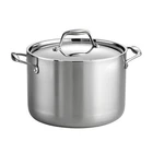 Pot 8 Quart Stainless Steel Tri Ply Clad Induction Tramontina Stock Signature New. Price: $114.99.
