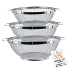 U.s. Kitchen 3PC Colander Set, Stainless Steel Mesh Strainer Net Baskets 4 5QT New. Price: $19.99.