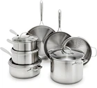 Greenpan Stainless Steel Set, 11 Piece, Induction Cookware, Dishwasher New. Price: $299.23.