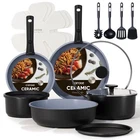 Carote 19PCS Ceramic Cookware Sets, Black And Gray, Pots Pans Non Sti... New. Price: $75.69.