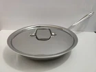 New All-clad D3 3-PLY Stainless Steel Fry Pan With 10 Inch Lid, Silver. Price: $130.00.