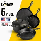Lodge Logic 5-PIECE Cast Iron Cookware Set New. Price: $58.95.