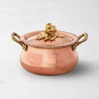 Ruffoni Historia Hammered Copper Belly Stock Pot With Olive Knob, 3 1/2-QT. New. Price: $309.00.