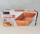 New Meat Loaf Pan Eternal Copper 12X5.75X3 Non Stick Removable Tray Baking. Price: $18.99.