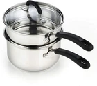 Cook Home 02655 2-QT 18/10 Stainless Steel Double Boiler Saucepan New. Price: $61.55.
