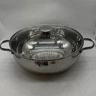 Wolfgang Puck 7 Qt 12" Chef's Pot Everything Pan Glass Lid Stainless Steel 18/10 Used. Price: $30.60.