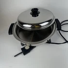 Chef's Ware Townecraft Electric Skillet 12" Stainless Liquid Core Fry Pan & Lid Used. Price: $89.99.