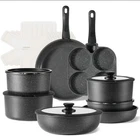 Carote A08656 22PCS Nonstick Cookware Set With Detachable Handle, Black New. Price: $120.00.