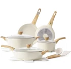 Sensarte Ceramic Cookware Sets, Pots And Pans Non Stick, 14-PIECE Induction New. Price: $119.00.