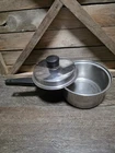 Ekco Eterna-matic 3-PLY Stainless Steel Saucepan W/ Lid Black Handle Used. Price: $29.99.
