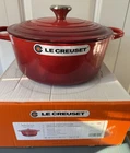 Signature Enameled Cast Iron Round Dutch Oven, 5.5 Qt, Cerise Red, Creuset. New. Price: $275.00.