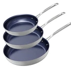 Nuwave 3-PIECE Fry Pan Set, 8 10 12 Forged Lightweight, Pc, Cool Gray New. Price: $139.46.