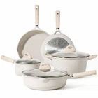 8-PIECE Carote Nonstick Cookware Set: Induction Ready, Beige Granite New. Price: $95.98.