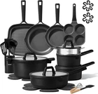 Carote 28PCS Nonstick Pots And Pans Titanium Granite Kitchen Cookware Set, Black New. Price: $214.99.