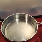 Cuisinart 5.5 Qt Stainless Steel Saute Pan W/ Lid, Double Handles, 733-30H New. Price: $31.50.
