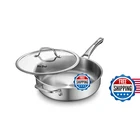 Vocvoi 6-QUART Stainless Steel Saute Pan With Lid, 12-INCH Skillet, Dishwasher & New. Price: $86.60.
