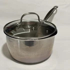 Cuisinart 2 Qt Stainless Steel Pour Saucepan Model No. 719-18P With Lid Used. Price: $19.94.