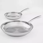 Cuisinart Classic 10" And 12" Stainless Steel 2PK Skillet Set Silver: Dishwasher New. Price: $53.99.