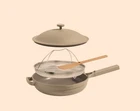 Our Place Always Pan Ceramic Nonstick Skillet W/steamer Basket Beige New. Price: $99.95.