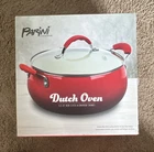 Parini 5.5 Qt Red Nonstick Ceramic-coated Aluminum/enamel Dutch Oven W/ Lid New. Price: $14.99.