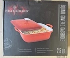 Hells Kitchen White Ceramic Bakeware Square Covered Casserole Cooking Dish New. Price: $45.00.