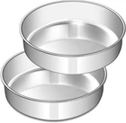 Ewfen 8 Inch Cake Set Of 2, Stainless Steel Round Layer Baking Tin New. Price: $19.50.