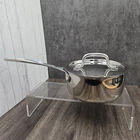 Cuisinart Stainless Steel Saucepan 819-16T 1.5 Qt With Lid Cookware Used. Price: $19.95.