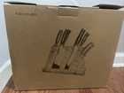 Tuo 8-PCS Kitchen Knife Set Full Tang Pakkawood Ergo Handle With Wooden Block New. Price: $50.00.